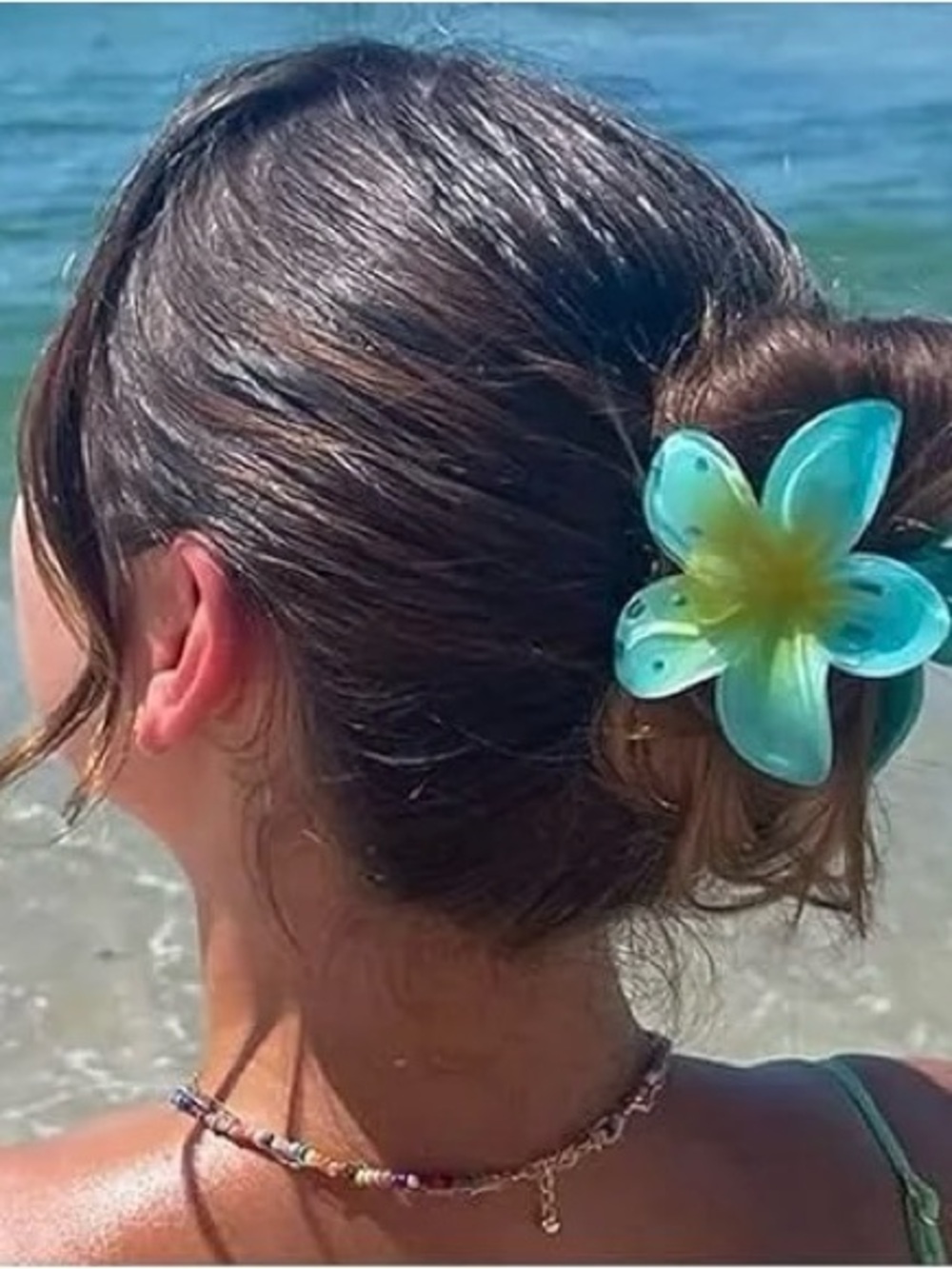 SOLD clip claw blue yellow summer vacation